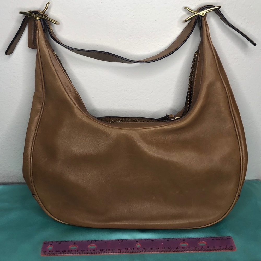 Tan Leather Coach Hobo Bag 9591